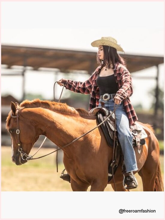 Straw Cowboy Hat with Wind Lanyard String Cowgirl Hat